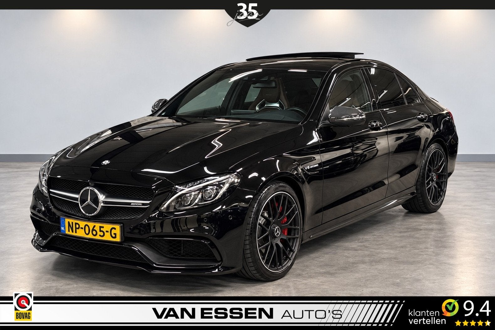 Mercedes-Benz C-Klasse AMG 63 S | PANO | HEAD-UP | SCHAALSTO, Automaat, Achterwielaandrijving, Gebruikt, 510 pk