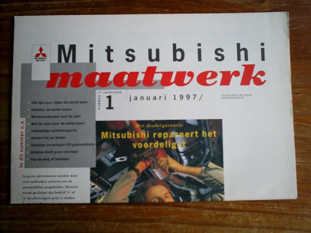 Mitsubishi Maatwerk [ 1 / 1997 ], Verzenden, Zo goed als nieuw, Mitsubishi