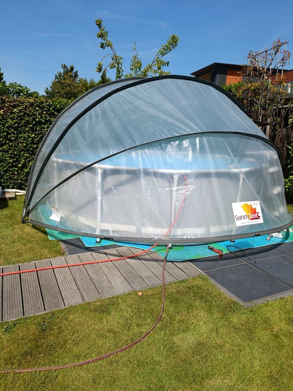 Groot intex zwembad complete set, zie beschrijving, Ophalen, Gebruikt, Minder dan 80 cm, 300 cm of meer