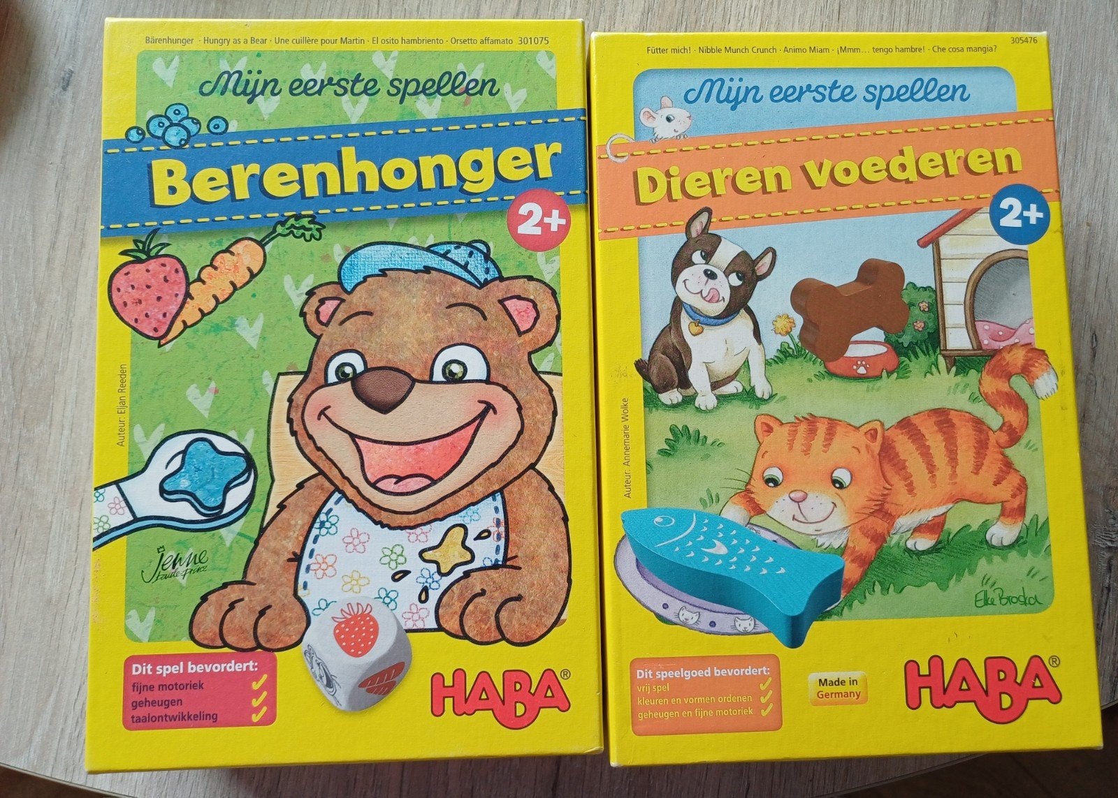 HABA Mijn eerste spellen: Berenhonger & Dieren Voederen 2+, Een of twee spelers, Ophalen of Verzenden, Gebruikt, HABA
