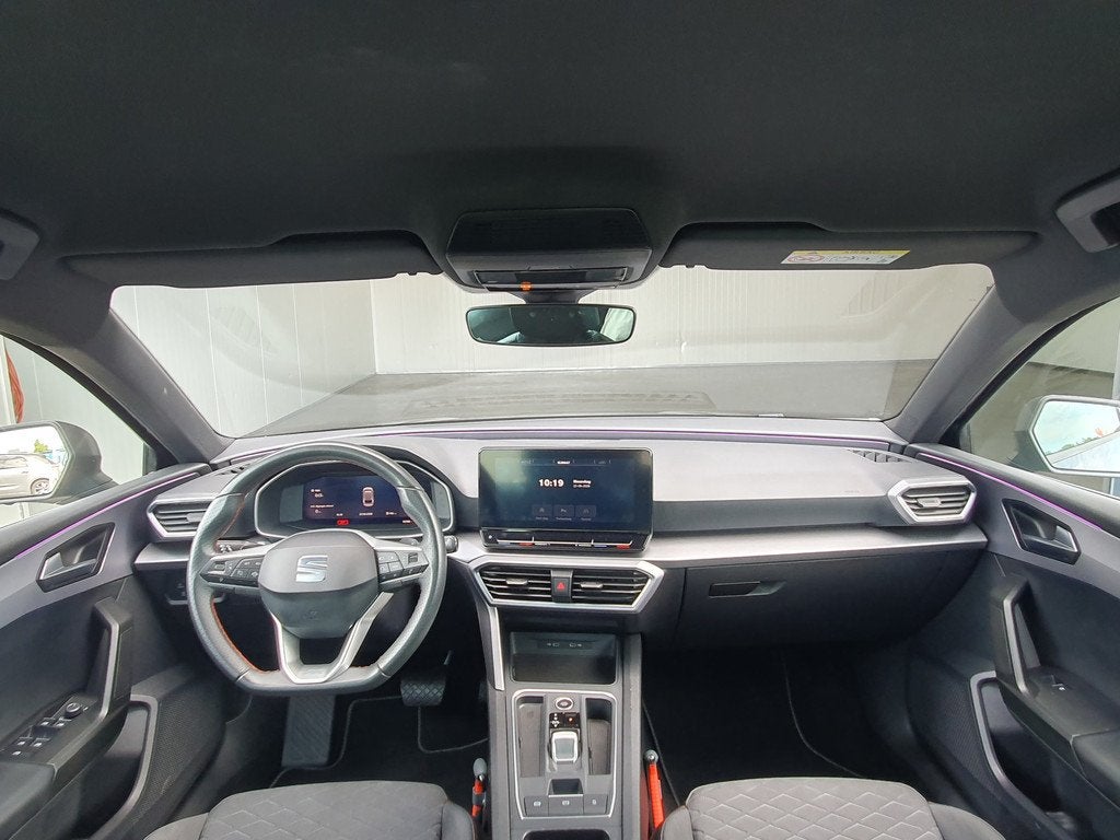 SEAT Leon Sportstourer 1.0 eTSI FR Business Intense NAVI/CAM, Auto's, Seat, Stof, Gebruikt, Leon, Zwart