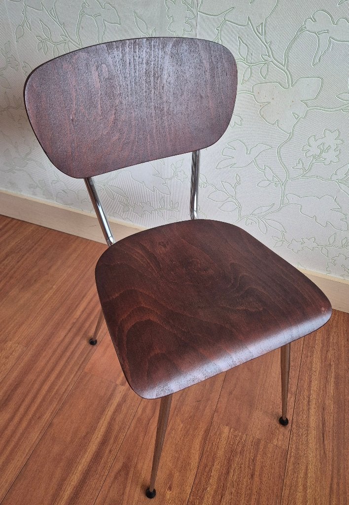 te koop: stoel of eettafel, retro vintage jaren 60, Ophalen, Gebruikt, Bruin, Retro vintage sixties