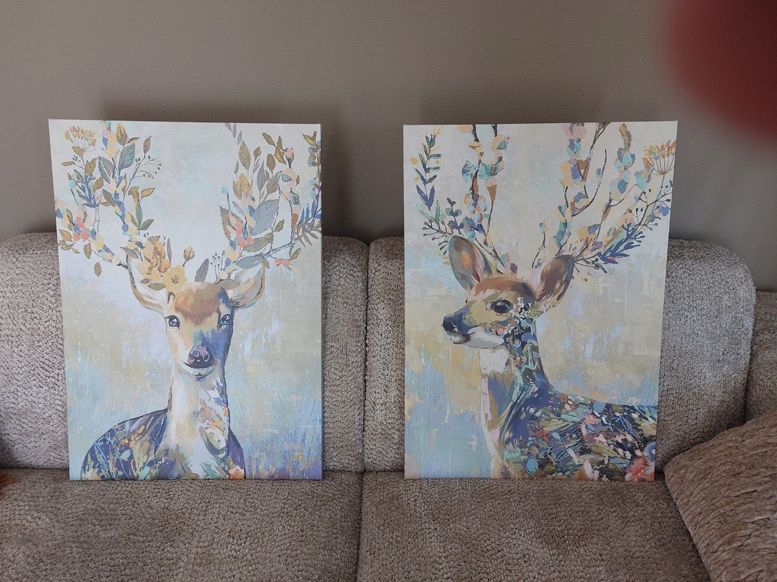 Tweeluik reeen op canvas, Huis en Inrichting, Ophalen of Verzenden