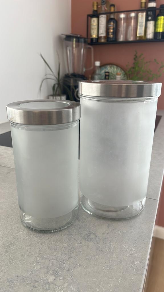 Voorraad bussen / potten van glas, Ophalen, Zo goed als nieuw, Glas, Pot, Bus of Blik