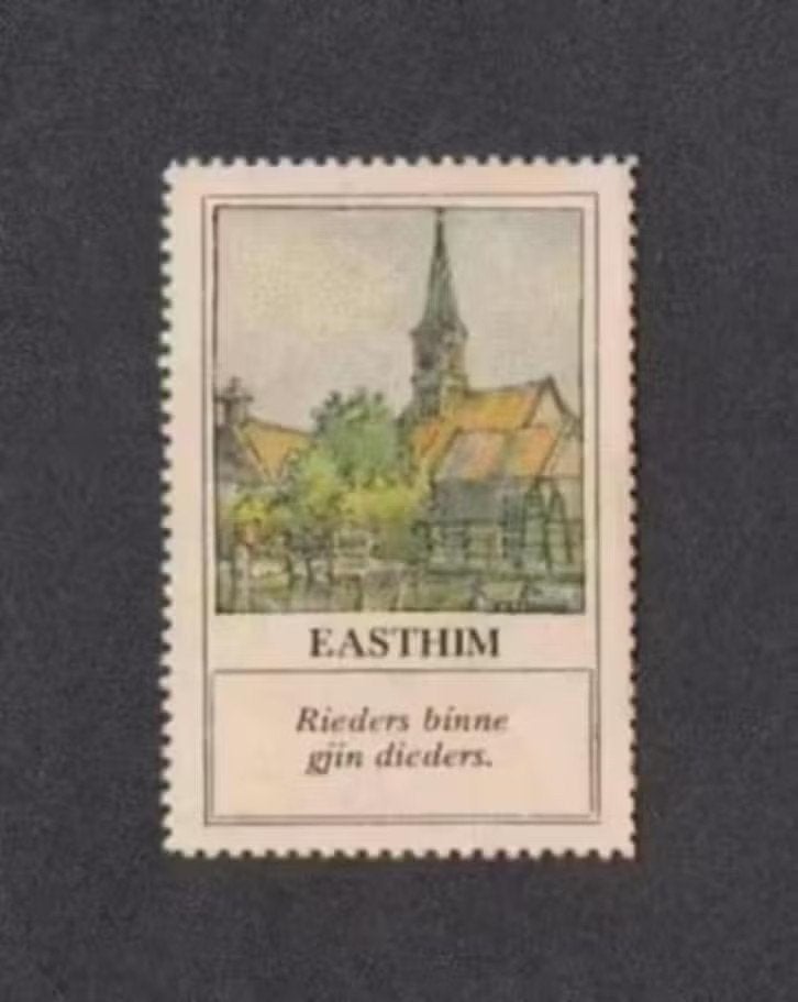 Verzamelplaatje Sluitzegel Oosthem Easthim Friesland., Ophalen of Verzenden, Zo goed als nieuw