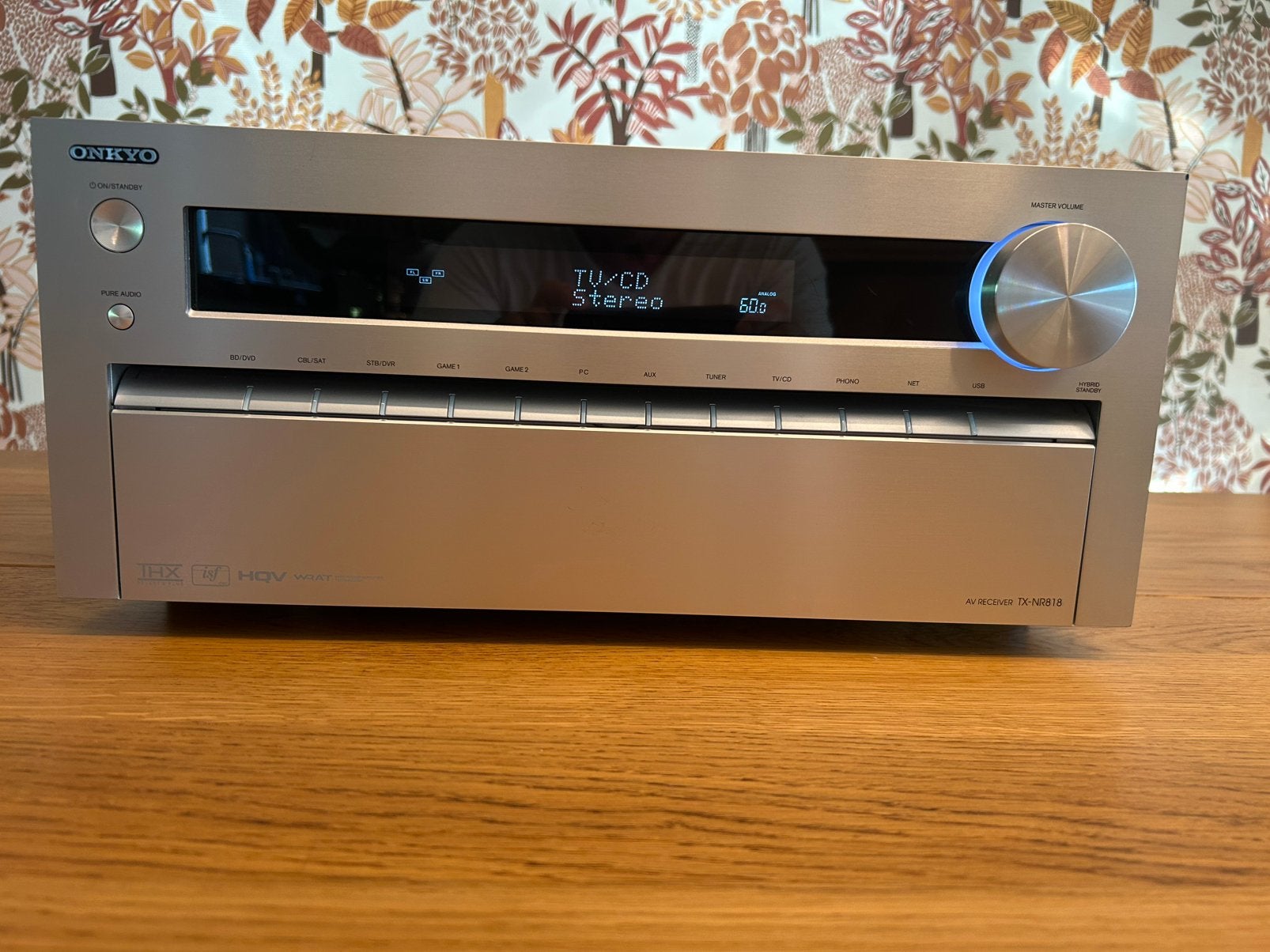 Onkyo TX NR818 receiver, Ophalen, 120 watt of meer, Onkyo, Gebruikt