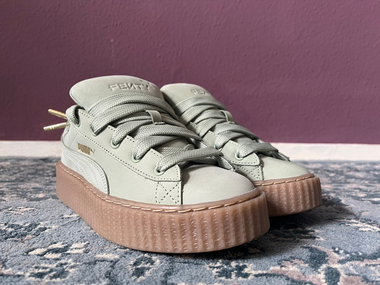 Fenty Puma Creeper Phatty Nubuck jr, Ophalen, Nieuw, Groen, Sneakers of Gympen