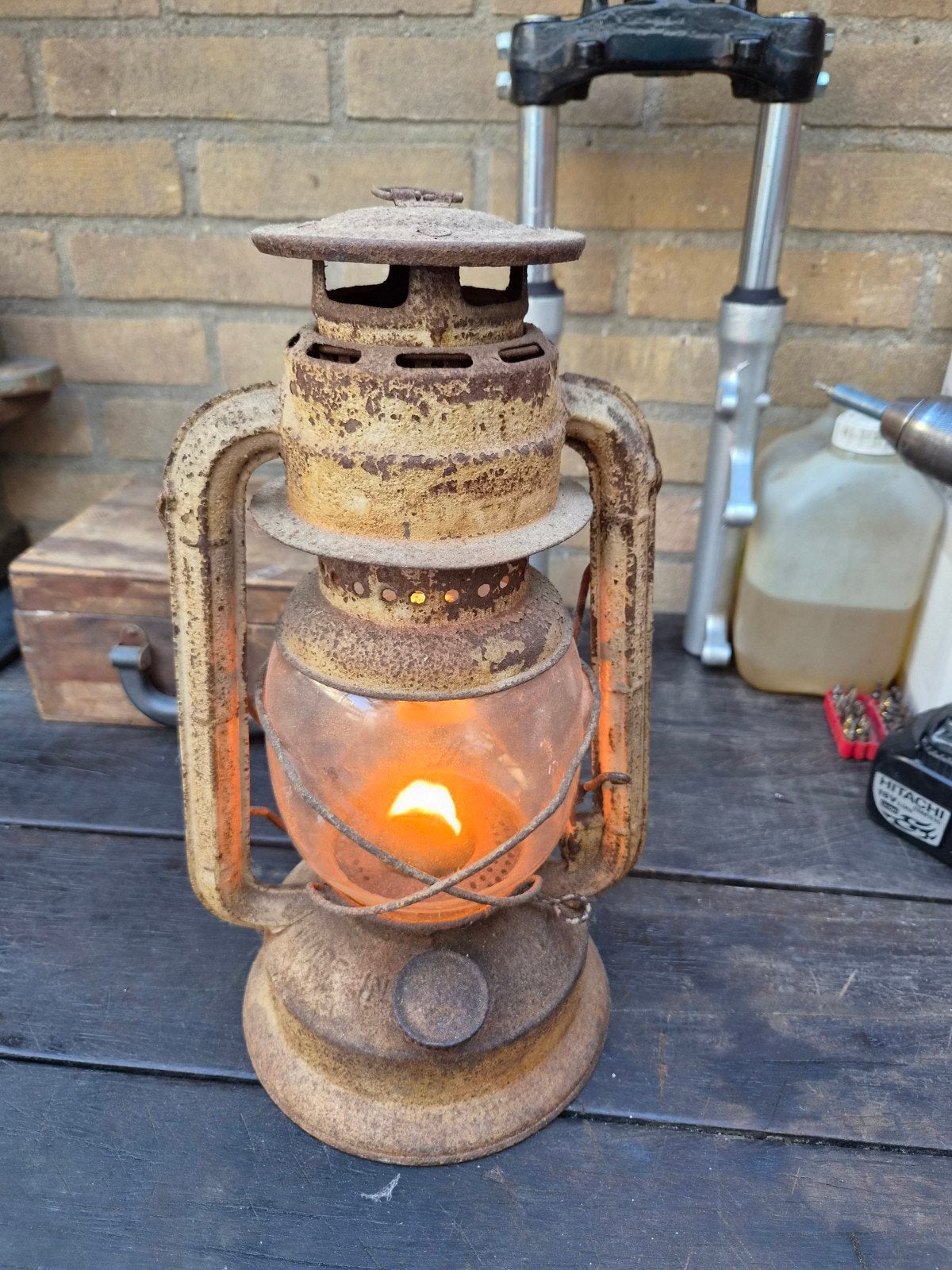 Frowo olielamp type 240 - werkend, vooroorlogs?, Antiek en Kunst, Ophalen of Verzenden