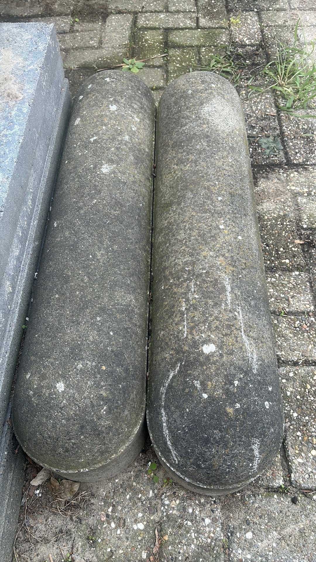 2x betonnen trottoirbanden, Ophalen, Gebruikt, Overige typen, Minder dan 25 cm
