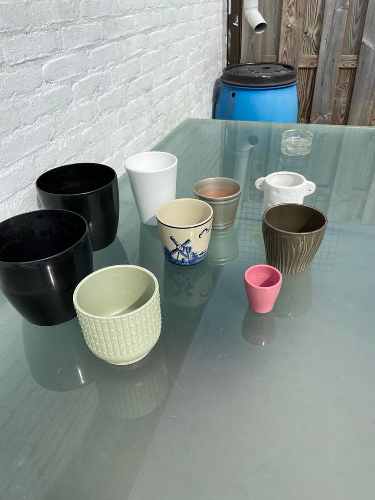 Bloempotten, Tuin en Terras, Bloempotten, Ophalen, Overige materialen, Rond, Binnen