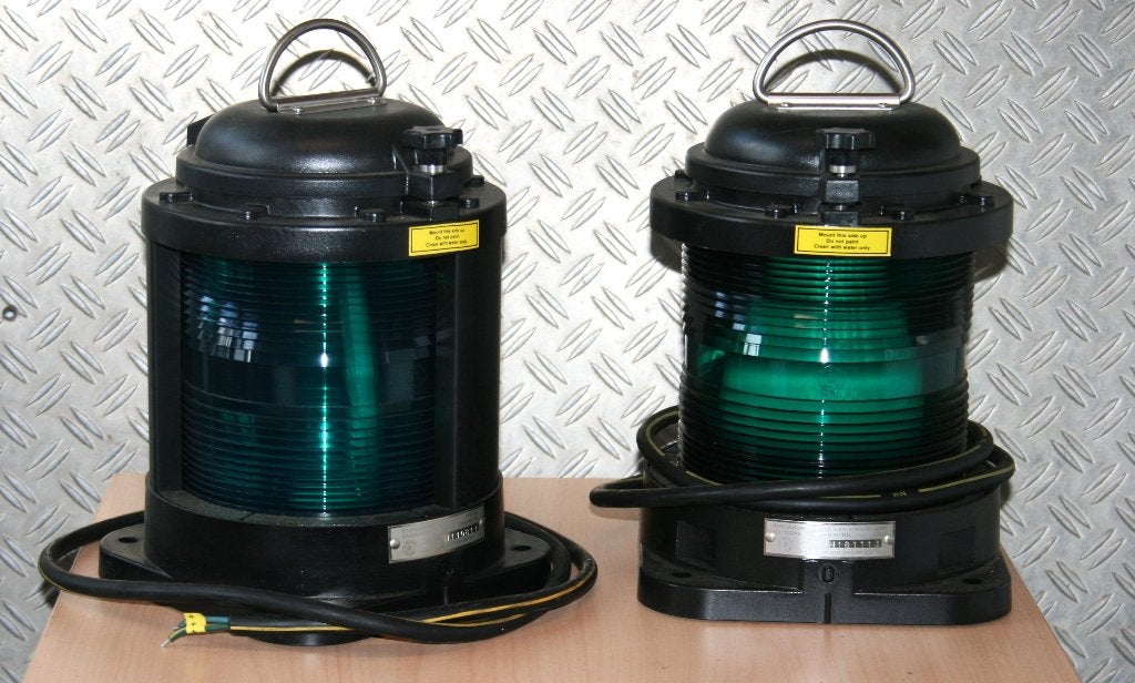 DHR scheepslampen / navigatielampen Rood en Groen ZGAN, Watersport en Boten, Ophalen, Zo goed als nieuw, Elektra en Verlichting