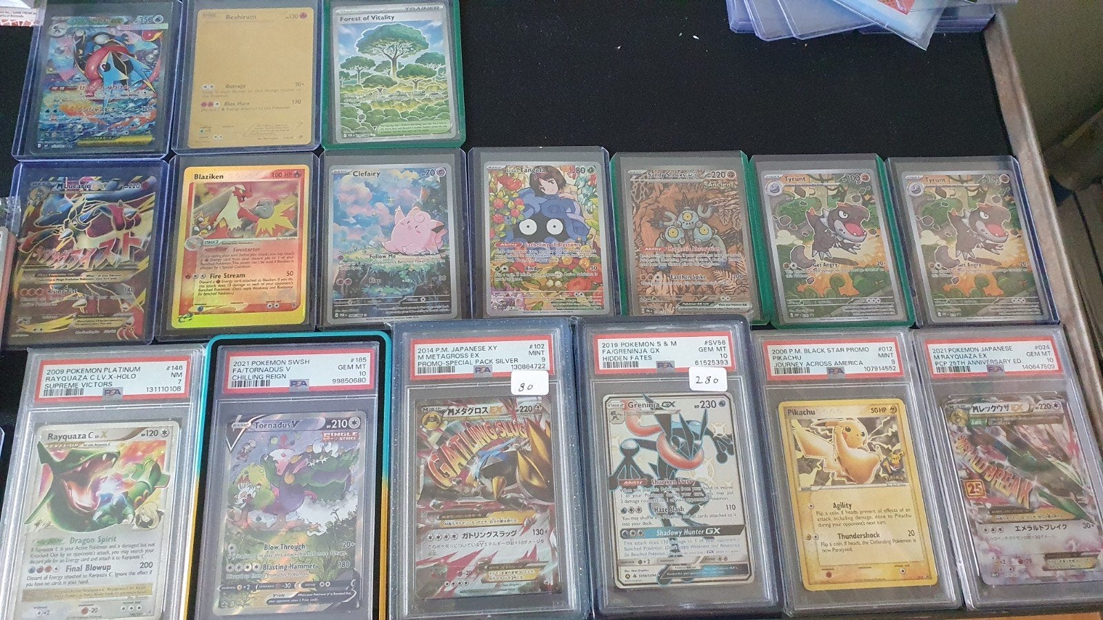 Kleine lot pokemon kaarten (lijst hieronder), Ophalen of Verzenden, Zo goed als nieuw, Meerdere kaarten