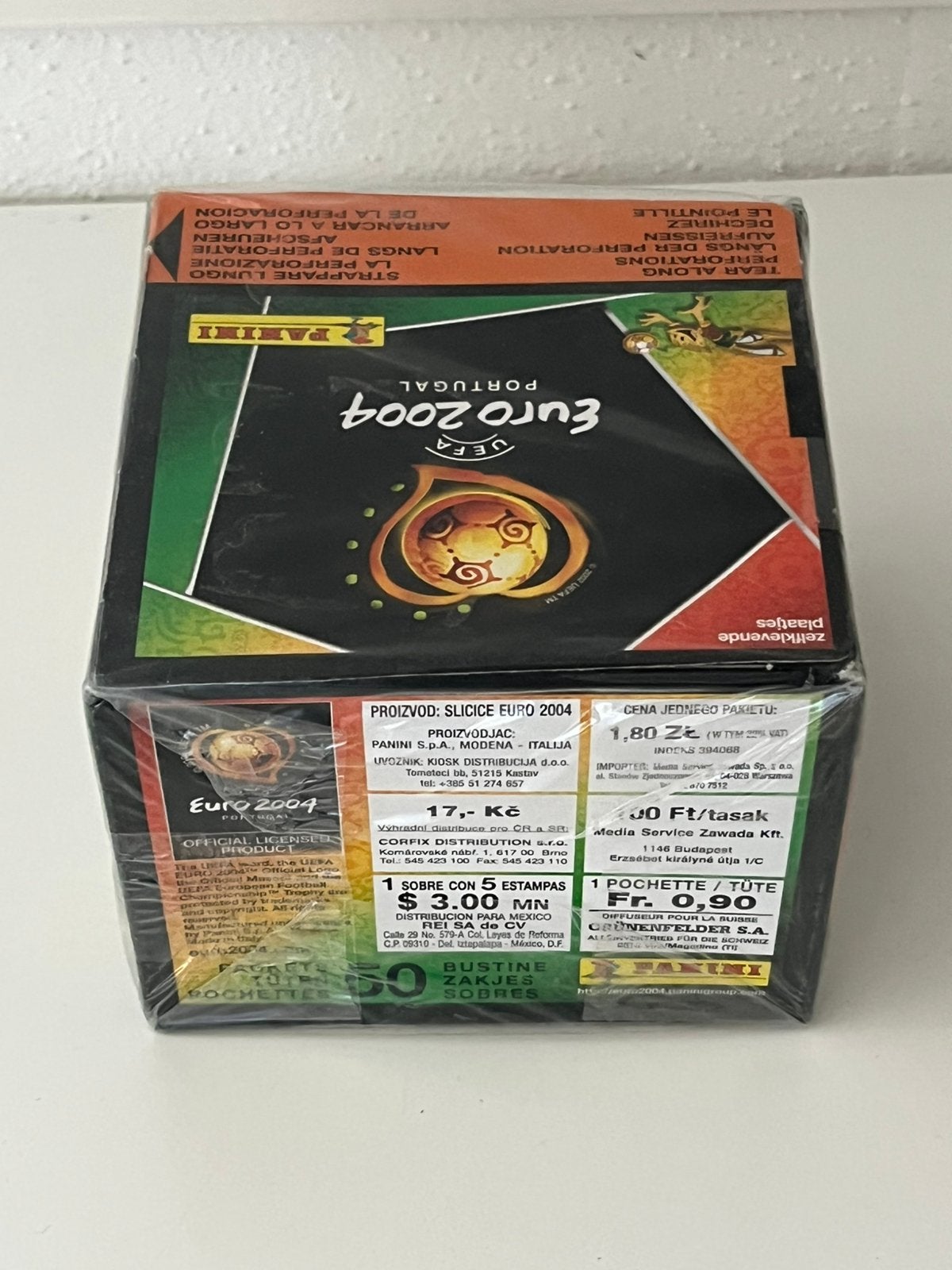 Voetbalplaatjes Panini UEFA Euro 2004 Portugal Box 50 Packs, Verzenden, Zo goed als nieuw, Buitenlandse clubs, Poster, Plaatje of Sticker