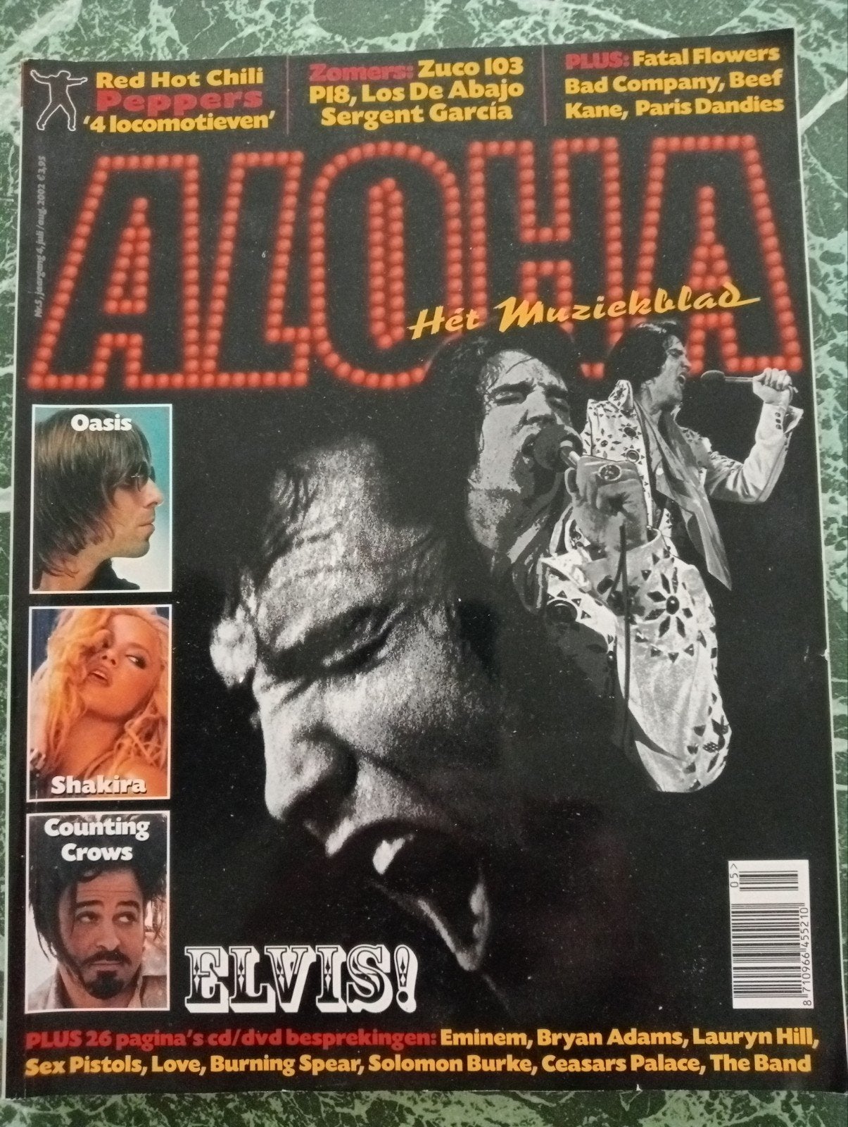 Aloha Muziekblad - Elvis, Red Hot Chili Peppers, Oasis, Boeken, Tijdschriften en Kranten, Ophalen of Verzenden, Gelezen, Muziek, Film of Tv