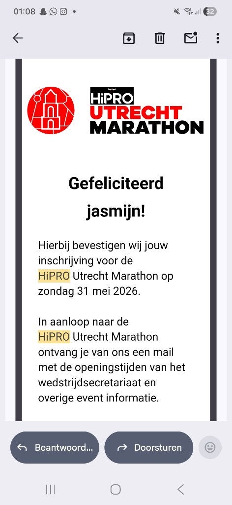 Hipro Halve Marathon Utrecht, Eén persoon, Mei