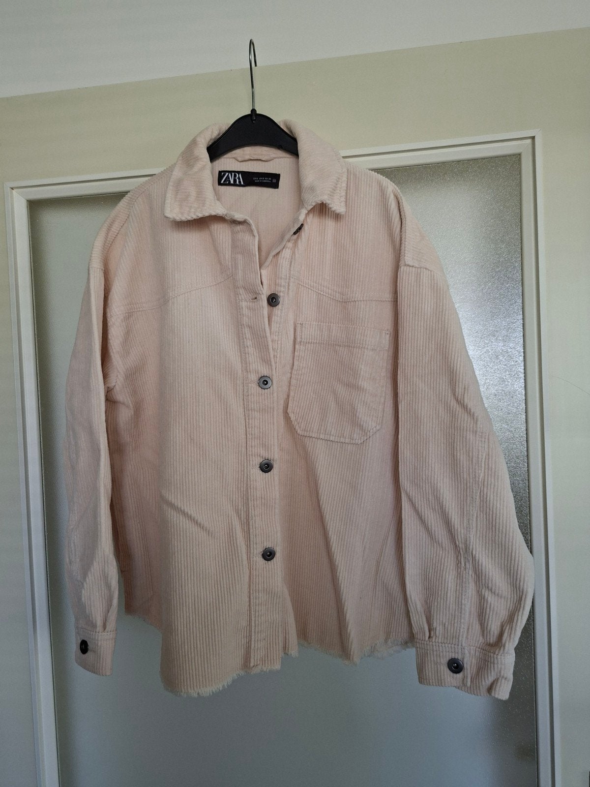 Zara Corduroy Overshirt - Roze/Beige - Maat S, Ophalen, Zara, Zo goed als nieuw, Roze
