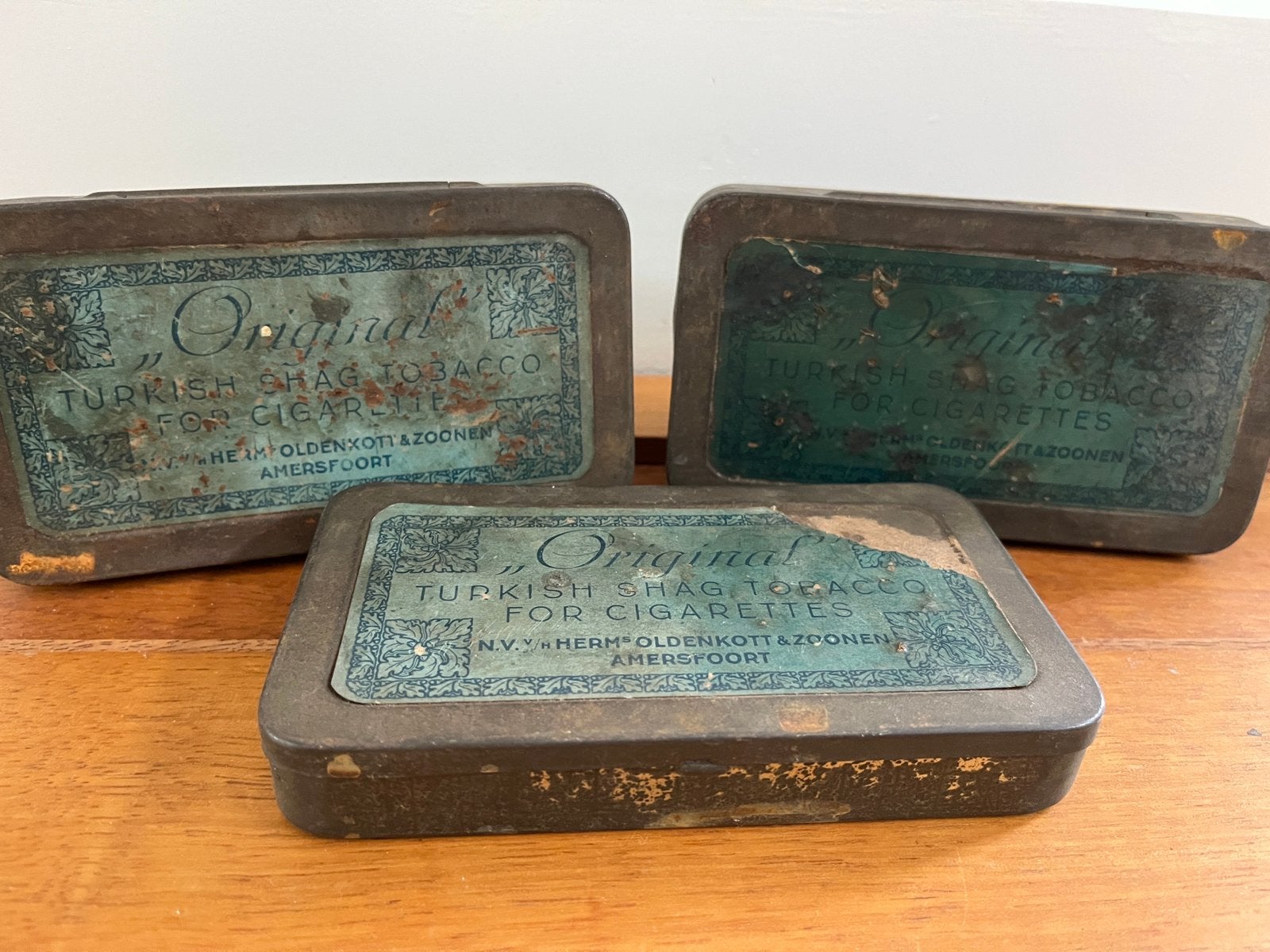 3 blikjes Turkish shag Herms Oldenkott Amersfoort, Verzamelen, Blikken, Ophalen of Verzenden, Gebruikt, Overige, Overige merken