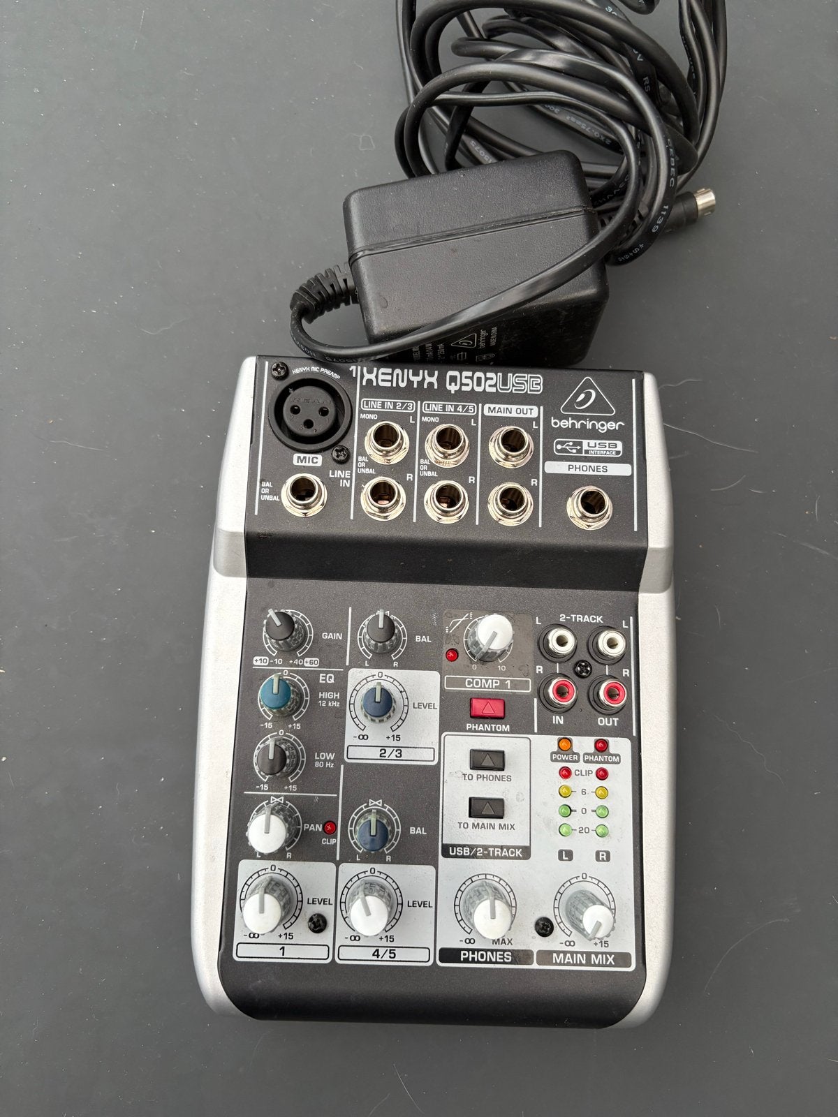 Behringer Xenyx Q502USB Mixer - Compacte Audio Interface, Muziek en Instrumenten, Ophalen of Verzenden, Gebruikt, Minder dan 5 kanalen