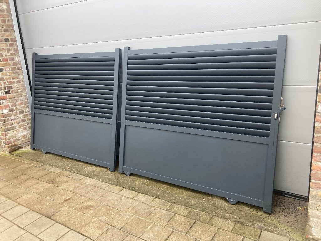 schuifpoort Aluminium VERO, Tuin en Terras, Ophalen, Gebruikt, Staal, Schuifpoort