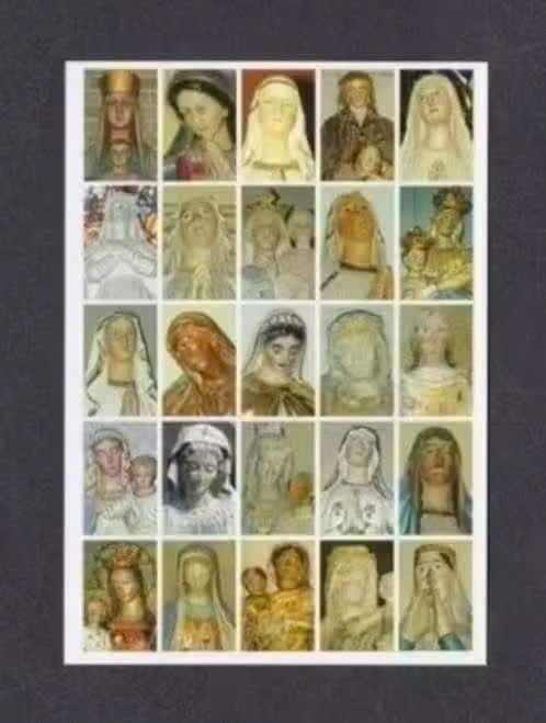Devotie Religie Maria Portretten van Maria Beelden., Verzamelen, Ophalen of Verzenden, 1980 tot heden, Ongelopen, Cultuur en Media