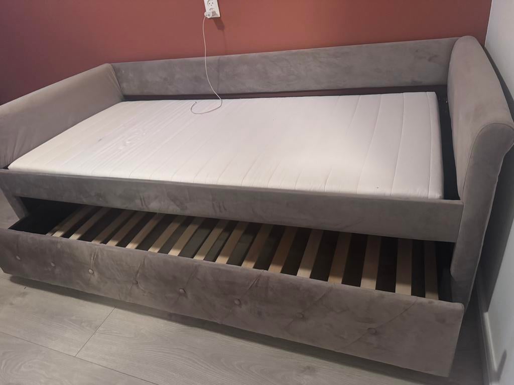 Bed met uitschuifbare lattenbodem, Eenpersoons, Ophalen of Verzenden, Overige maten, Verstelbaar