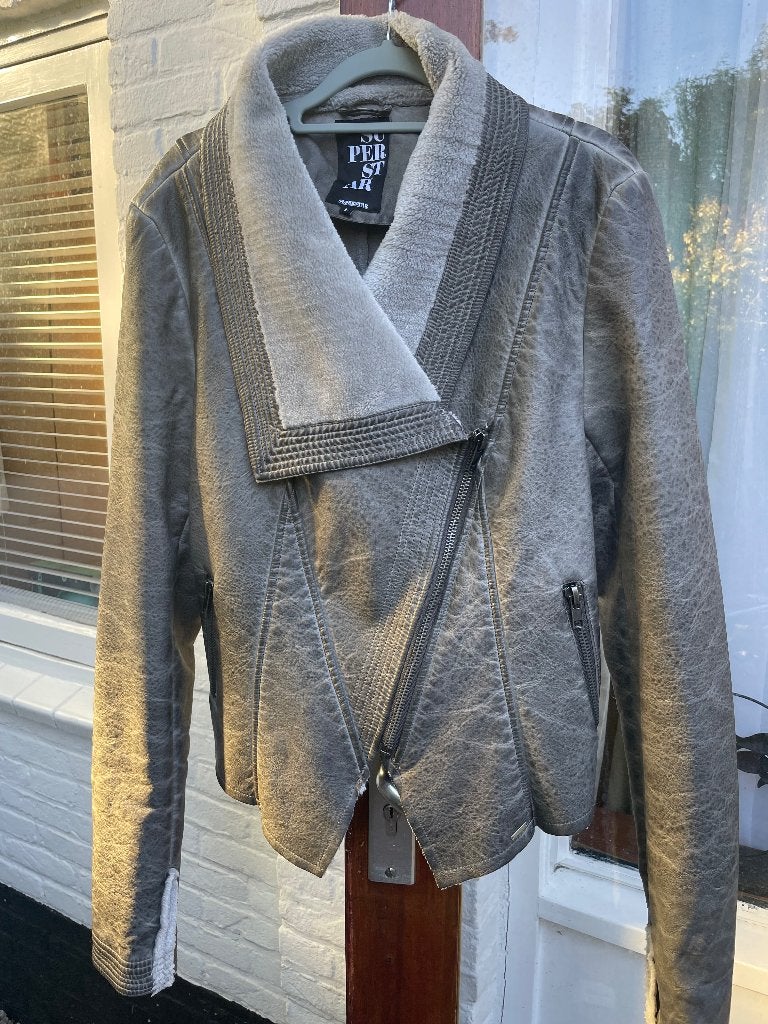 kort grijs stoer jack van Superstar, Verzenden, Maat 42/44 (L), Nieuw, Grijs