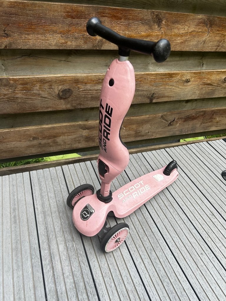 Scoot and Ride + Puky loopfiets + Bobike helm, Fietsen en Brommers, Steps, Ophalen, Gebruikt, Gewone step