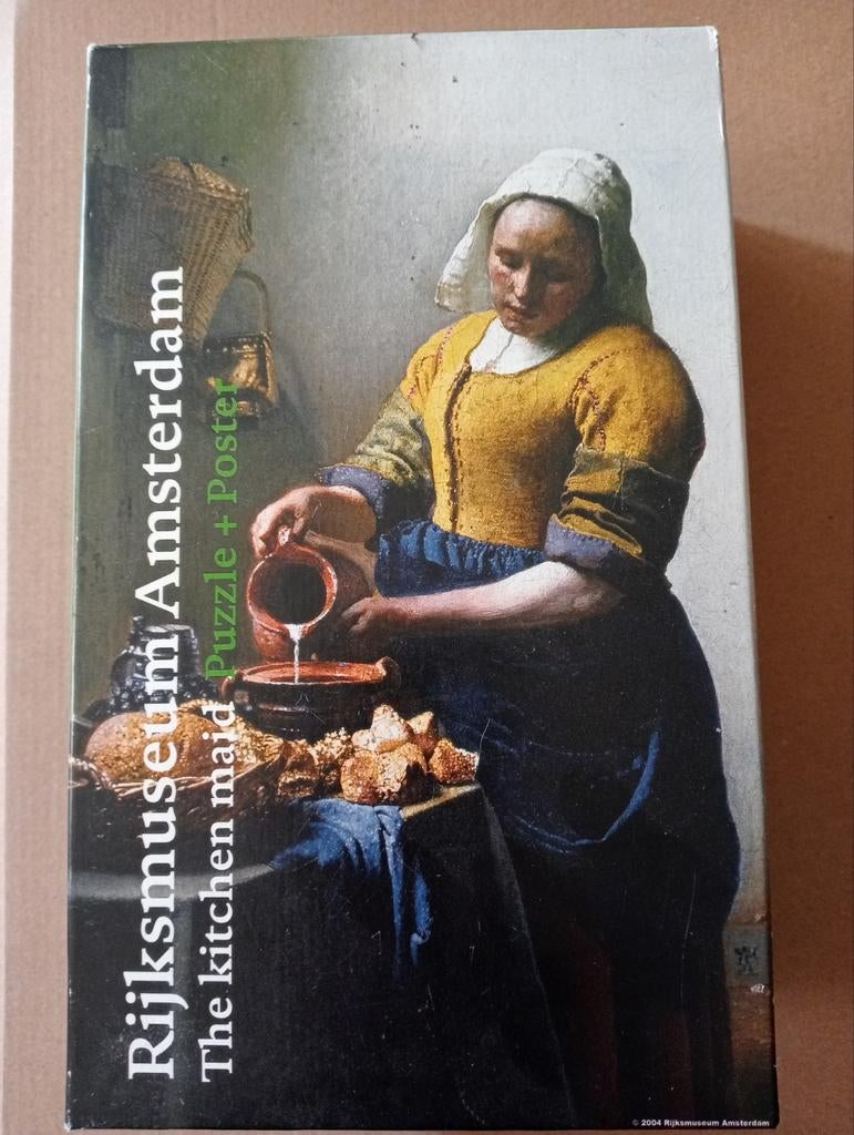 Rijksmuseum Amsterdam Puzzel 'Het Melkmeisje', Ophalen of Verzenden, 500 t/m 1500 stukjes, Gebruikt, Legpuzzel