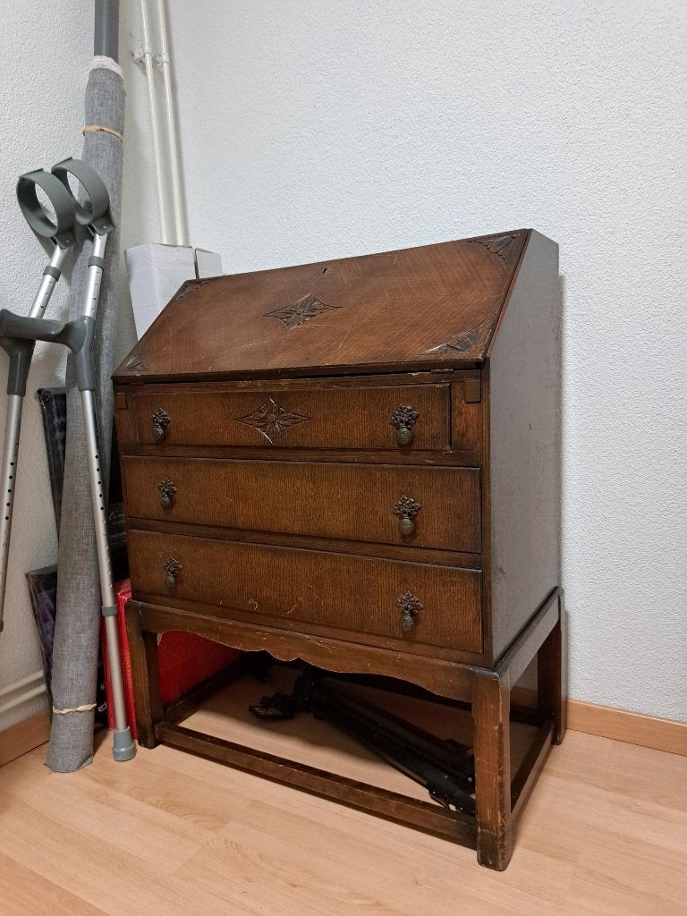 antieke Engelse secretaire, Ophalen, Gebruikt, Antiek