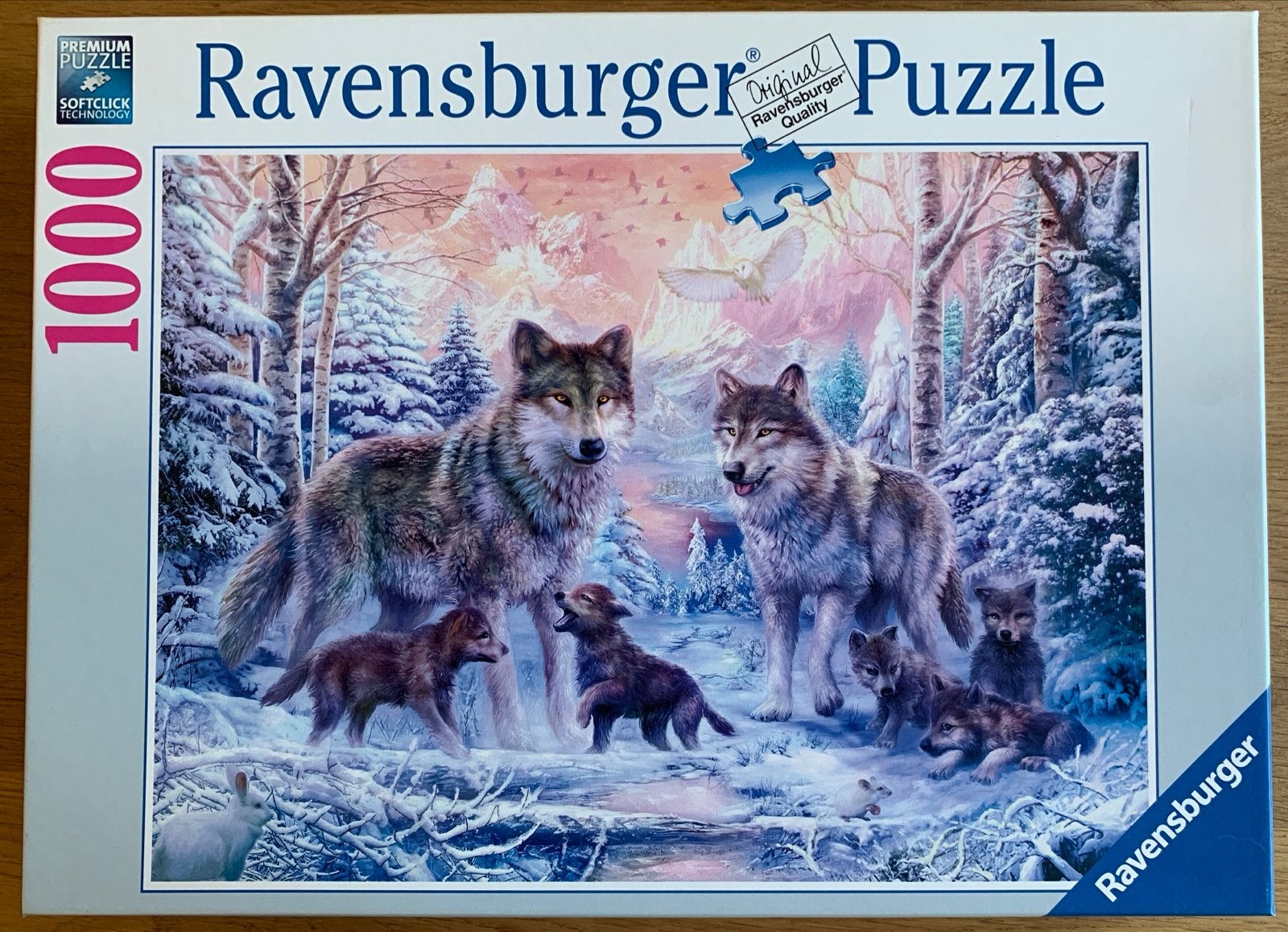 Ravensburger Legpuzzel Wolvenfamilie 1000 stukjes, Ophalen of Verzenden, 500 t/m 1500 stukjes, Zo goed als nieuw, Legpuzzel