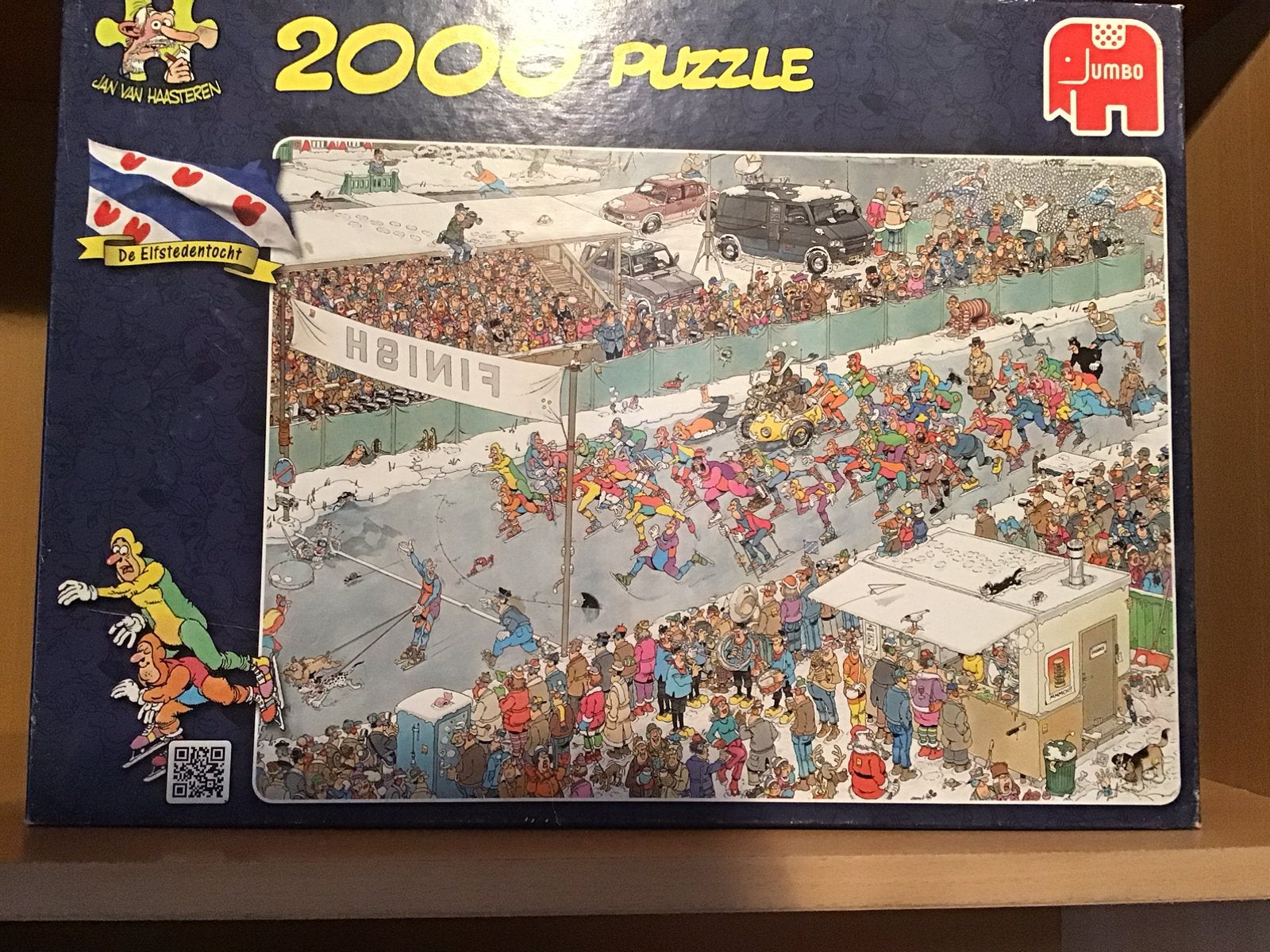 Jan van Haasteren puzzel, elfstedentocht 2000 stukjes, Ophalen of Verzenden, Meer dan 1500 stukjes, Zo goed als nieuw