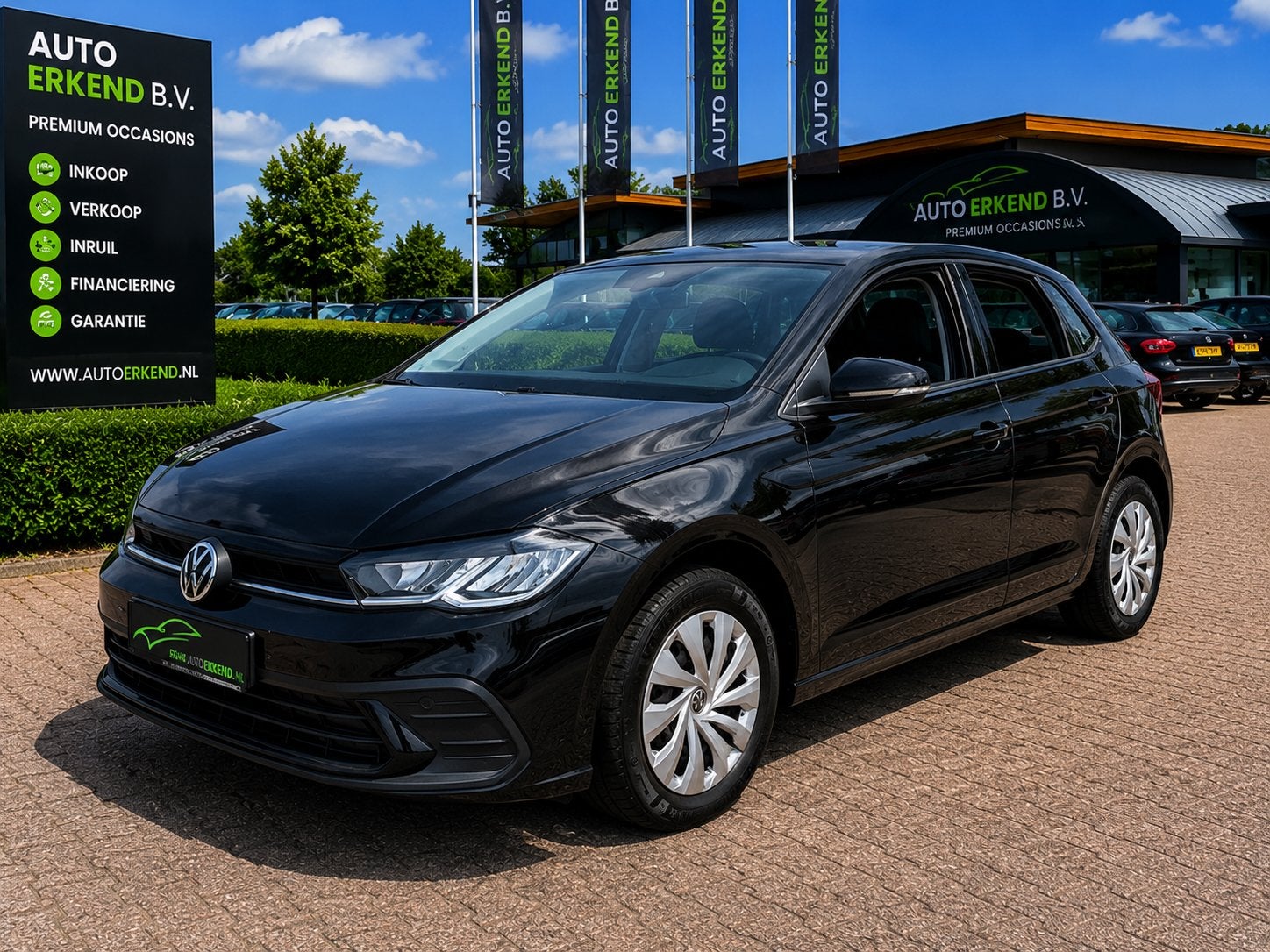 Volkswagen Polo 1.0 TSI Life Business (bj 2022), 580 kg, Zwart, Bedrijf, Handgeschakeld