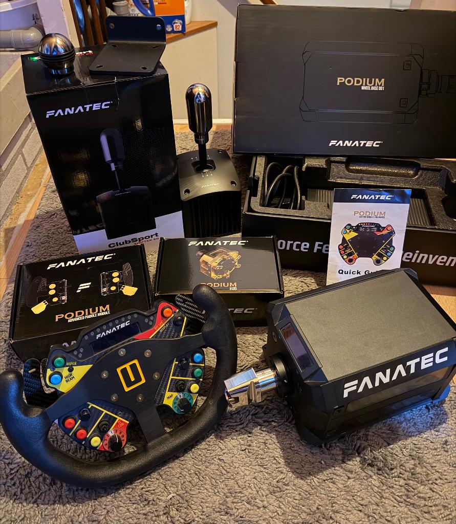 Fanatec Podium DD1 QR2 + Complete High-End Simrace Set, Ophalen, 1 speler, Virtual Reality, Zo goed als nieuw