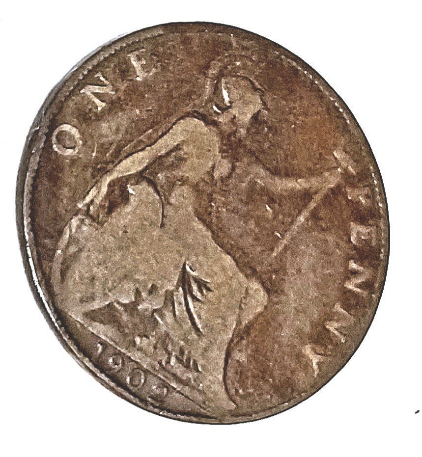 Compl serie:King Edward-9 Britse One Penny munten:1902-1910, Ophalen of Verzenden, Overige landen, Setje