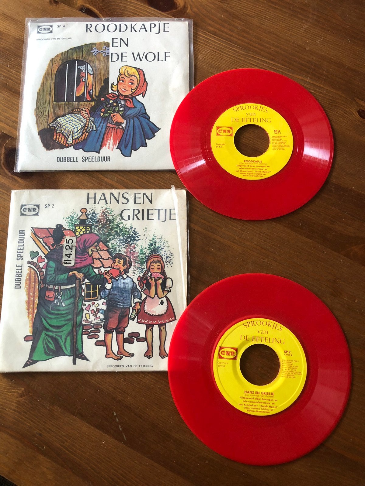 Sprookjes van de Efteling: Roodkapje en Hans en Grietje (2x, Cd's en Dvd's, Vinyl Singles, Gebruikt, Colored vinyl, Ophalen of Verzenden