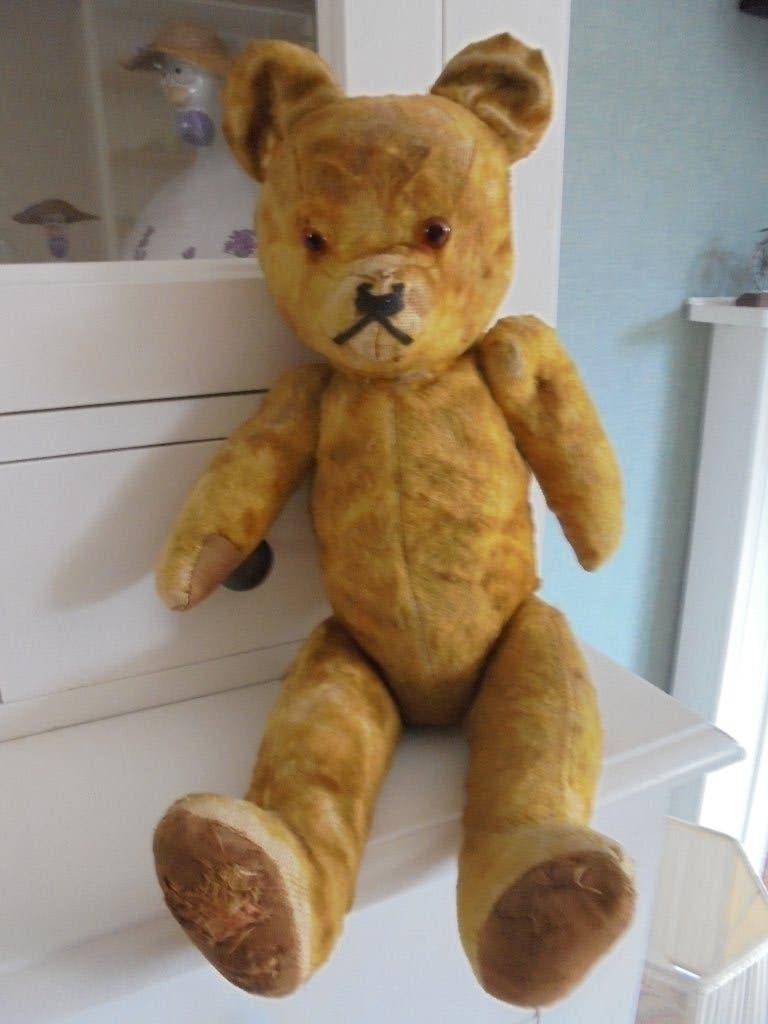 antieke teddybeer 70 jaar oud, Ophalen of Verzenden