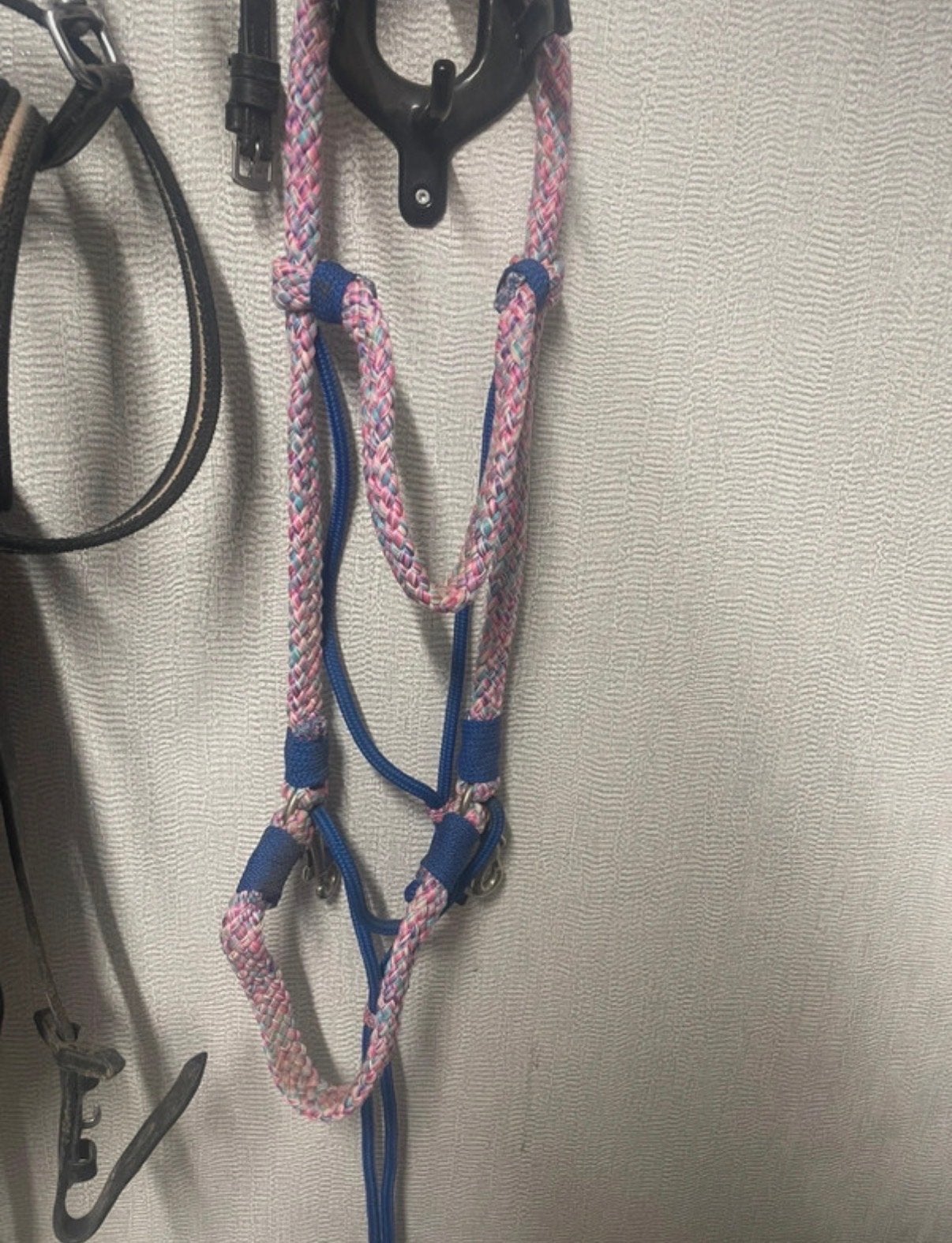 Roze touw hoofdstel maat cob, Ophalen of Verzenden, Zo goed als nieuw, Hoofdstel