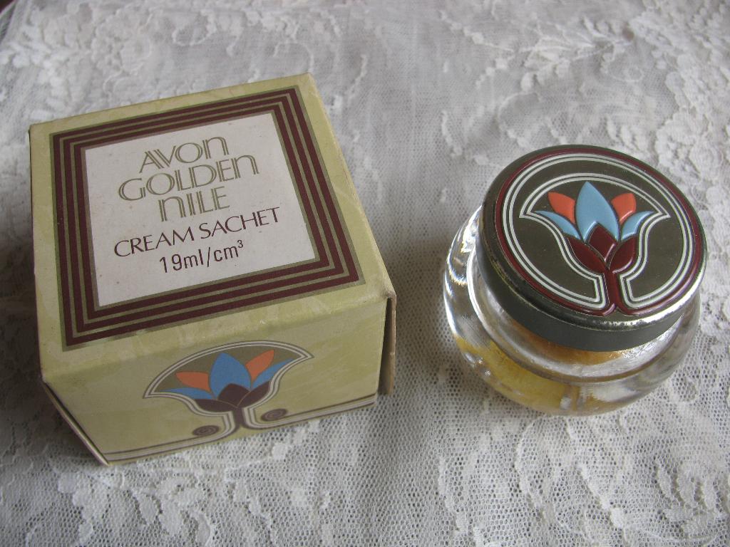 Vintage Jaren '70 AVON Golden Nile Cream Potje / Art Deco, Verzenden