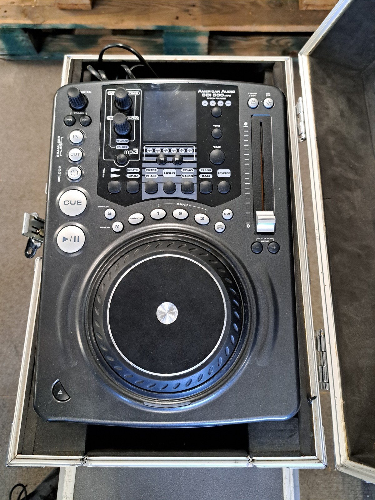 American Audio CDI 500 CD/MP3 speler met flightcase, Ophalen, Gebruikt, Dj-set, Overige merken