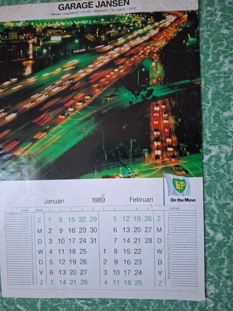 kalender Garage Jansen N.Laagzijde Schagen *PB benzinepomp., Verzamelen, Ophalen of Verzenden, Gebruikt, Overige typen