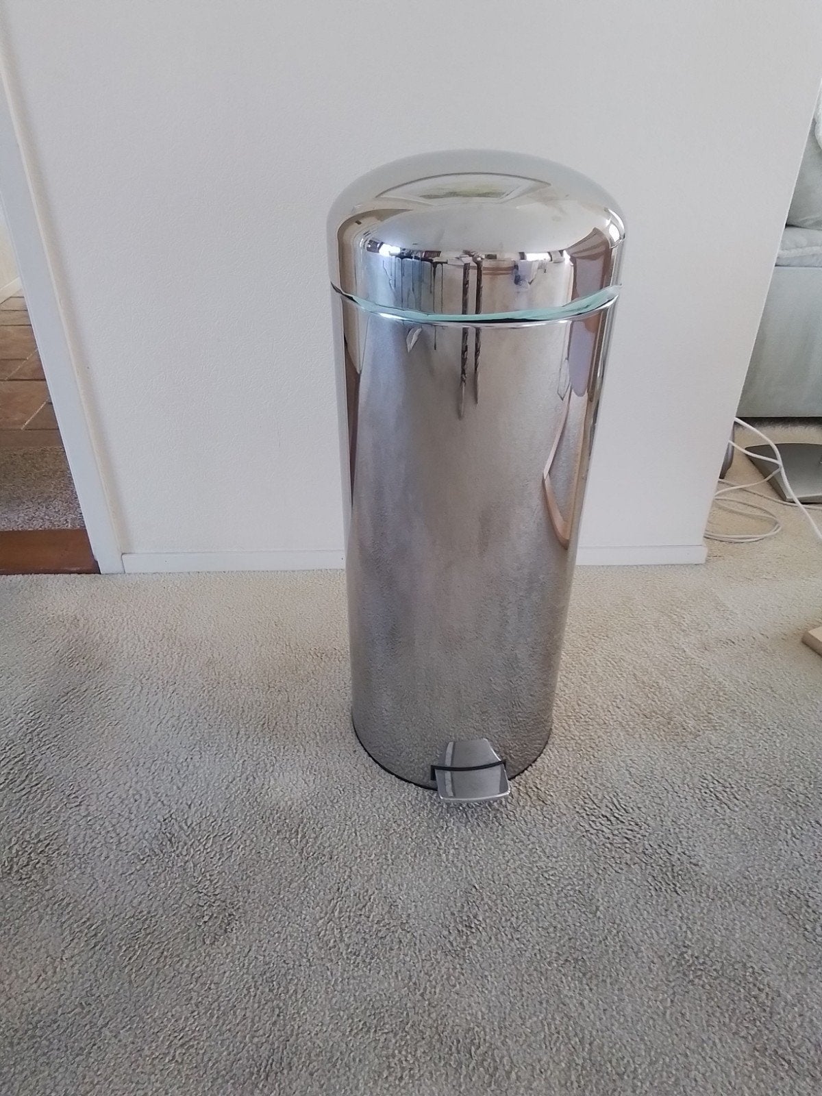 retro hoogglans brabantia pedaalemmer +binnenbak, Huis en Inrichting, Woonaccessoires | Prullenbakken, Ophalen, 50 – 75, Met pedaal