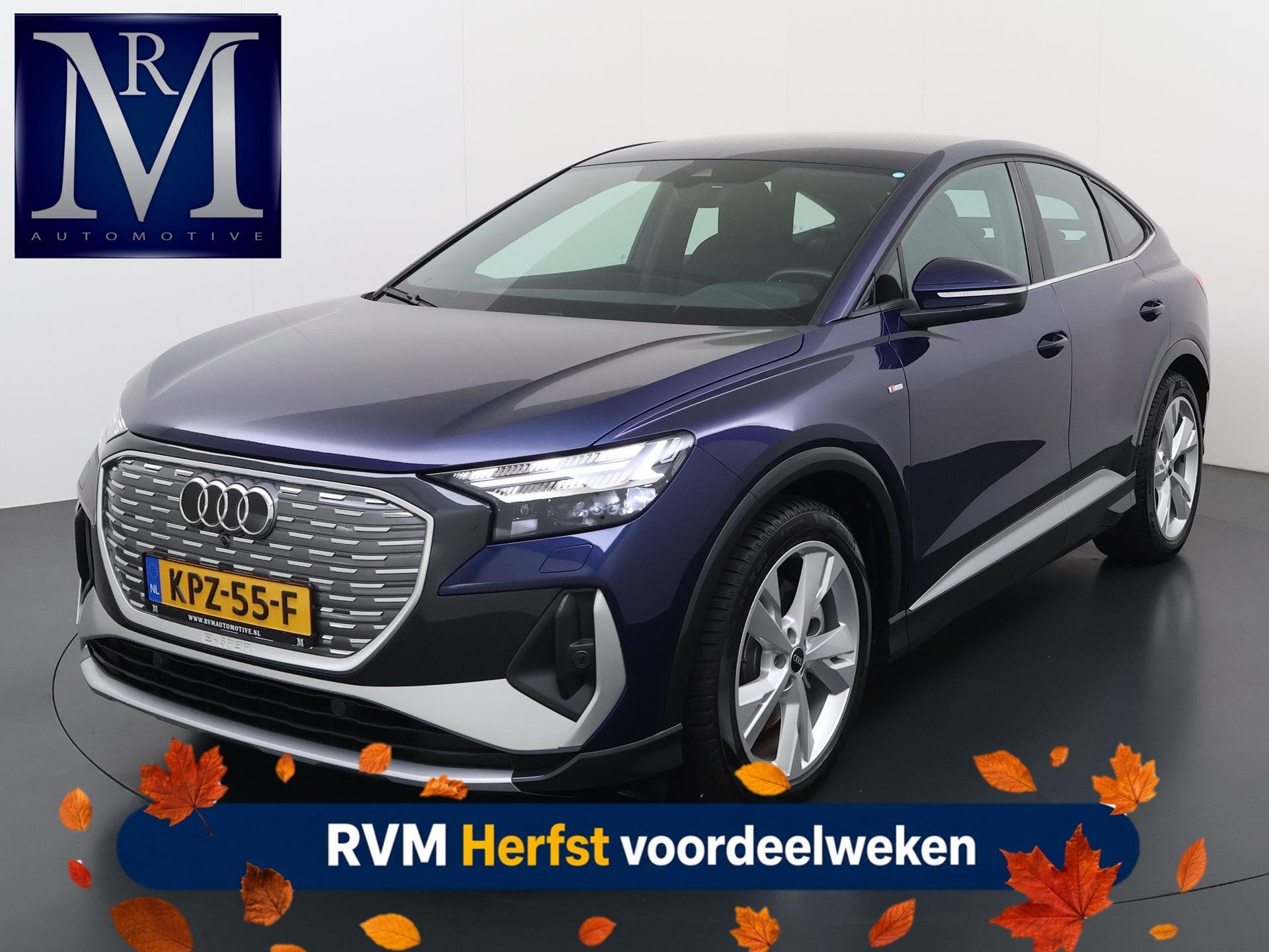 Audi Q4 Sportback e-tron 45 Edition 82 kWh VAN: 44.900,- VOO, Auto's, Automaat, Gebruikt, 82 kWh, Blauw