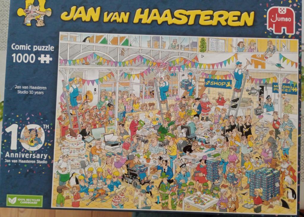 JvH, Jan van Haasteren studio 10 jaar, Ophalen, 500 t/m 1500 stukjes, Zo goed als nieuw, Legpuzzel