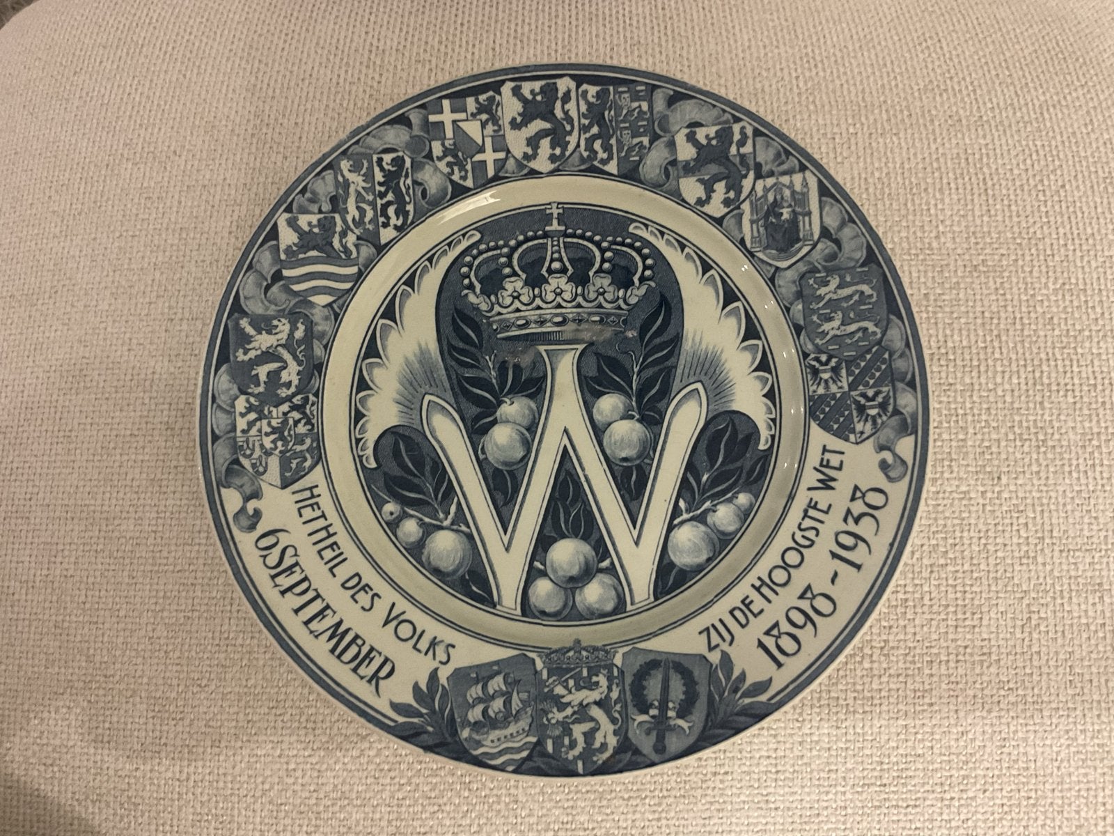 Willemina herdenkingsbord 1898-1938, Verzenden