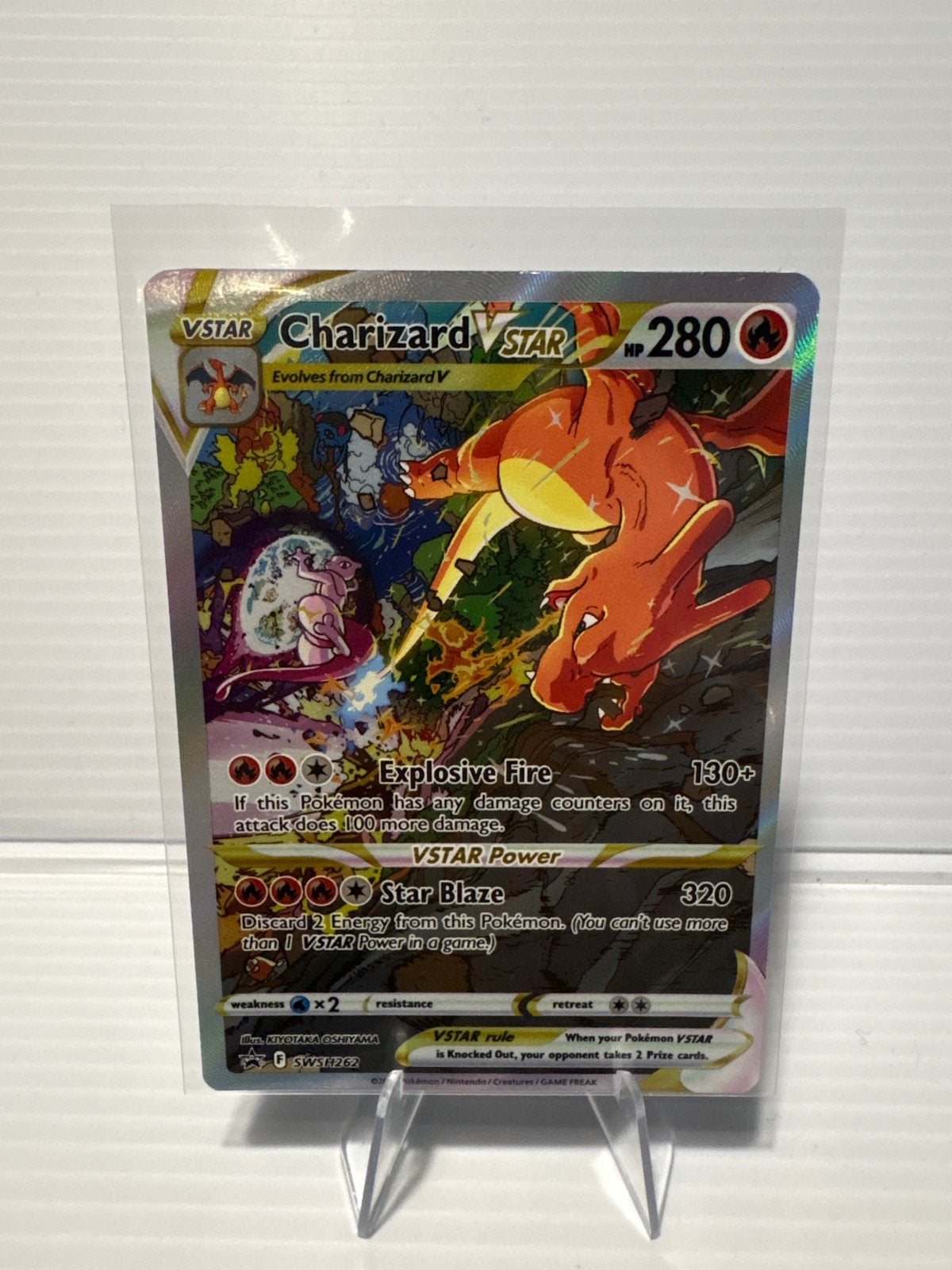 Charizard VSTAR SWSH262 Black Star Promo NM Pokémon Kaart, Ophalen of Verzenden, Zo goed als nieuw, Losse kaart, Foil
