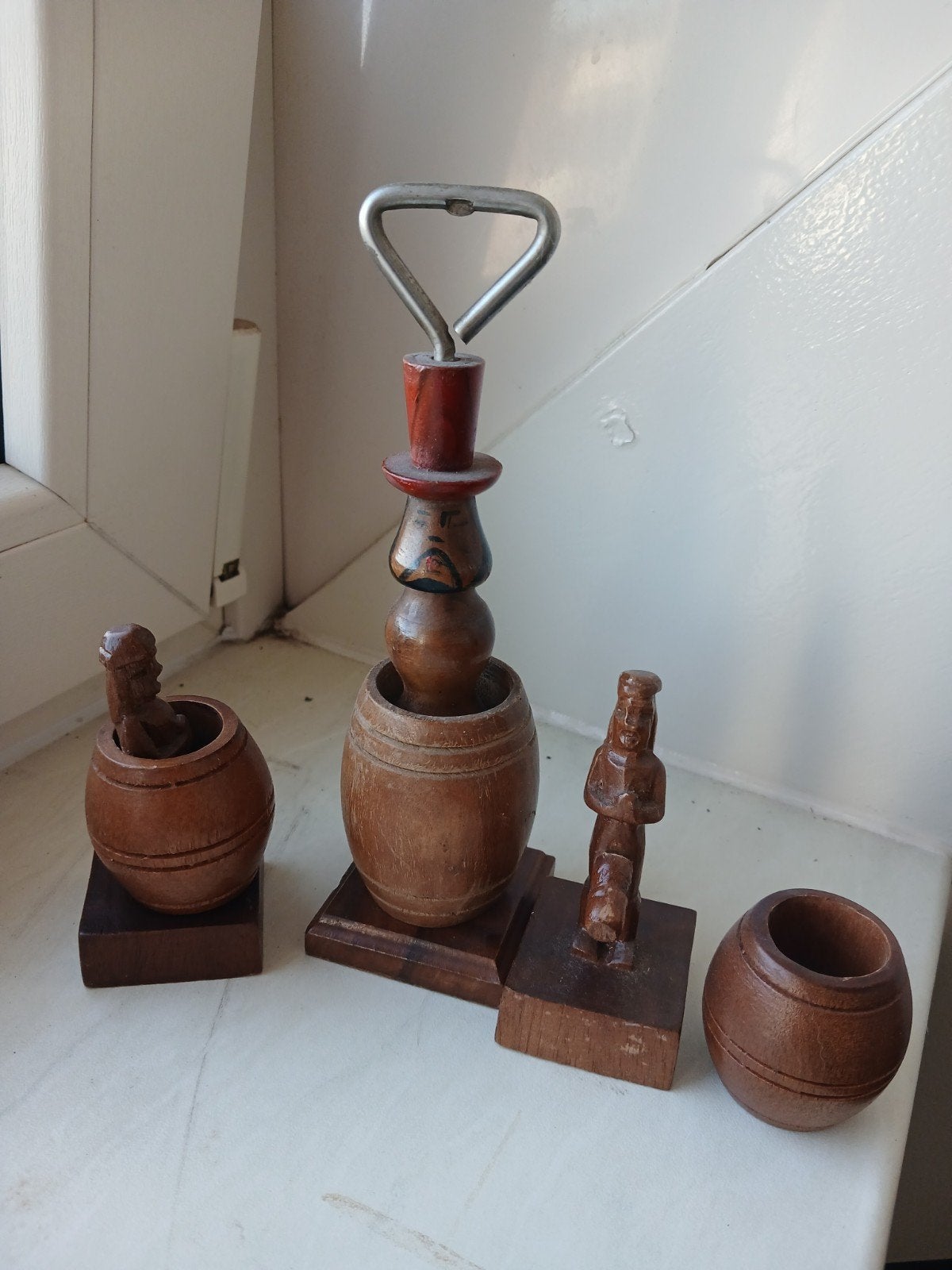 Vintage houten flesopener en vriendjes, Ophalen of Verzenden