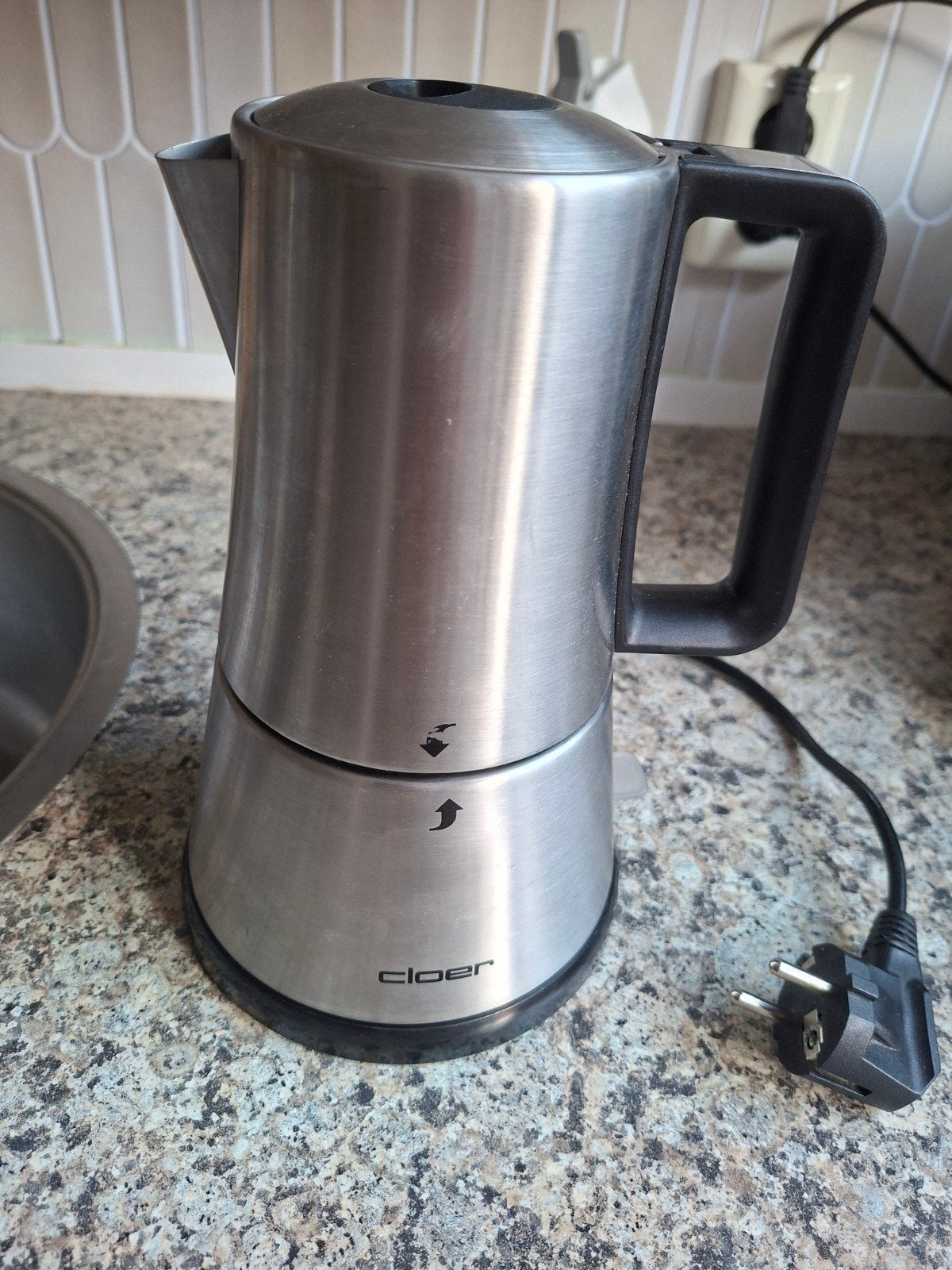 Cloer Koffie Percolator - RVS Design, Gebruikt, Overige modellen, Gemalen koffie, Ophalen of Verzenden