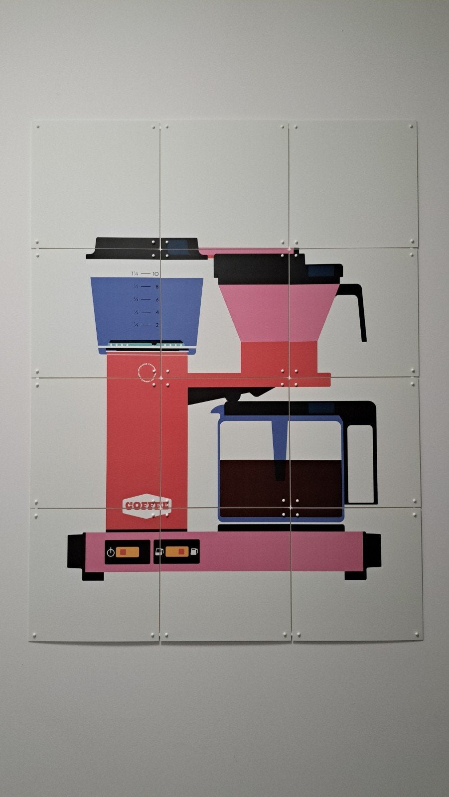 IXXI Pastel coffee 60x80, Huis en Inrichting, Meerkleurig, Ophalen of Verzenden, Zo goed als nieuw, Wandtegel