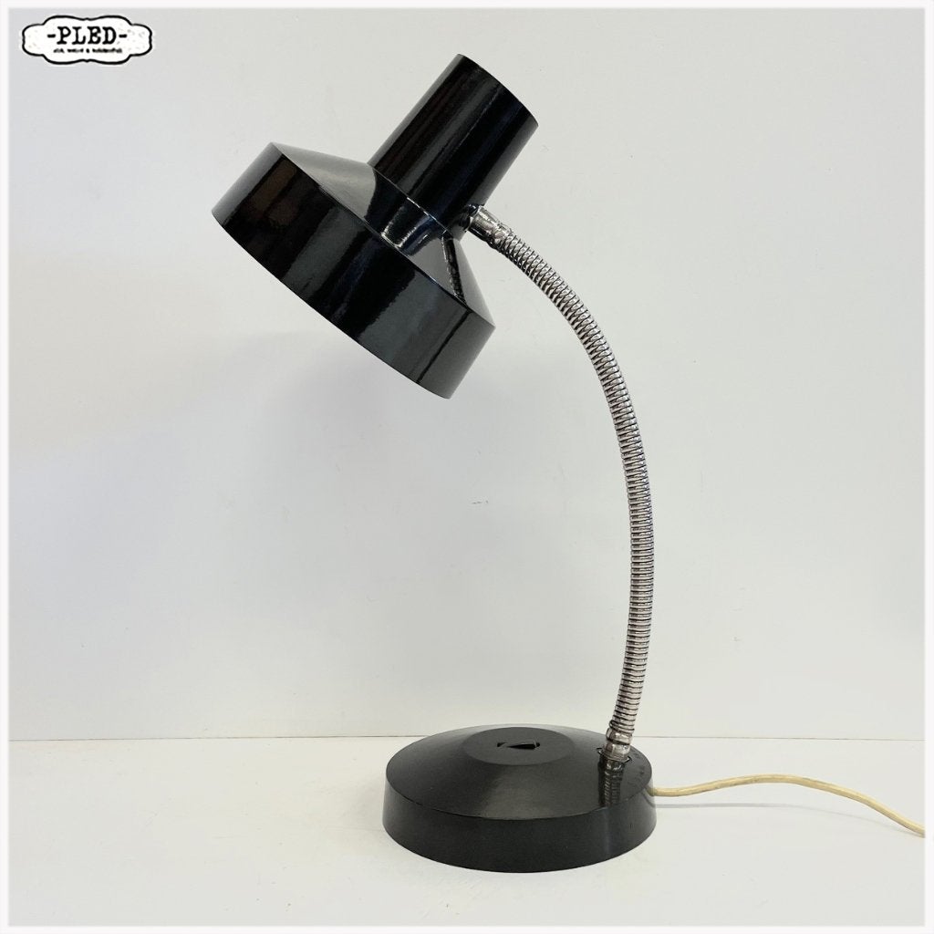 Vintage bakelieten zwanenhalslamp - Tsjechoslowakije, Met schakelaar, Gebruikt, Zwart, Elektrosvit