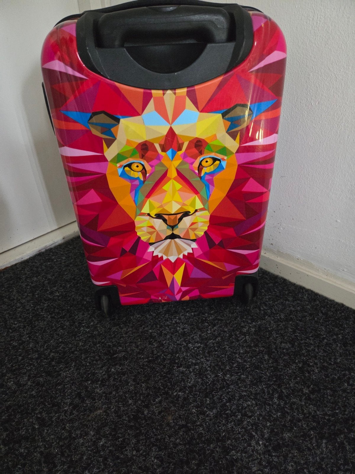 Saxoline Koffer met Leeuwenprint - Handbagage, 30 cm of meer, Overige kleuren, Ophalen of Verzenden, Zo goed als nieuw